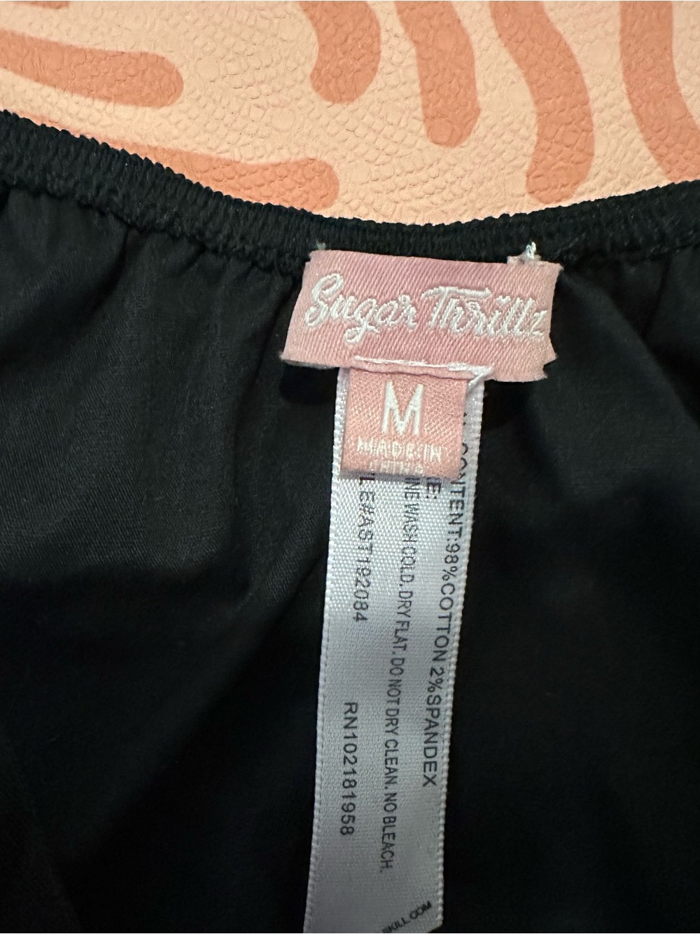 Sugar Thrillz Black Off-Shoulder Lace-Up Crop Top - Picture 3 of 4